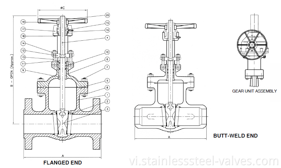 API600 stainless steel flange gate valve2